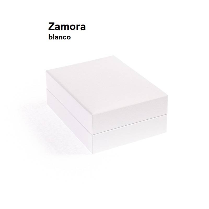 Estuche Zamora blanco cadena colgante 59x79x24 mm.